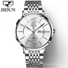 Men Hand Watch Luxury Brand JSDUN Men Automatic Mechanical Watch Stainless Steel Band Day/Date Timepiece Clock For Men